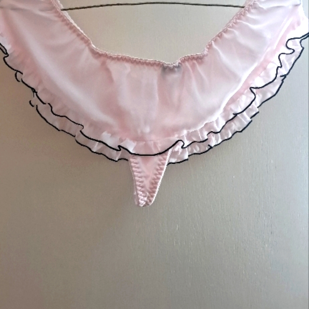 Elegant Pink Women's Intimate with Black Trim